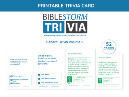 Bible Trivia General Vol. 1 Printable Download PDF